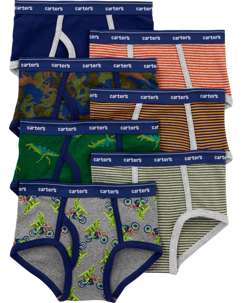 Pack siete calzoncillos slip de algodón, estampados 