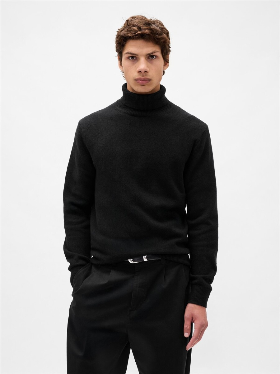 Buzo Polera Cashsoft Hombre - True Black V2 