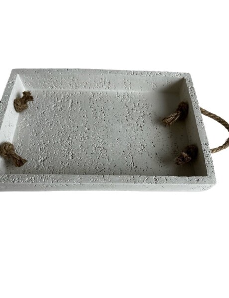 BANDEJA C/ASAS ROPE RECTANGULAR STONE 29x19CM BANDEJA C/ASAS ROPE RECTANGULAR STONE 29x19CM