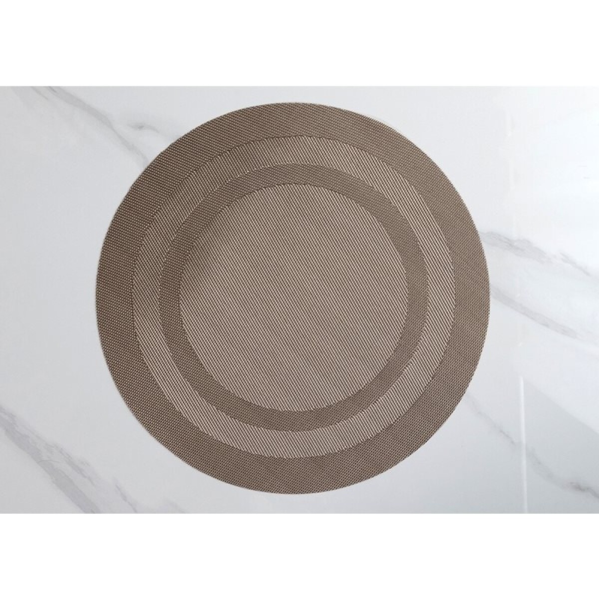 INDIVIDUAL PVC ANILLOS D38CM MARRON CLARO 