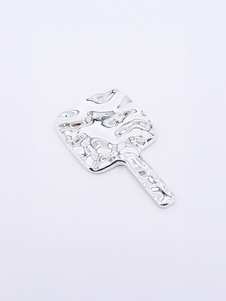 ESPEJO DE MANO INGRID PLATEADO