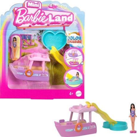 Set Barbie Mini Barbieland Vehículos Barco Color Change 001