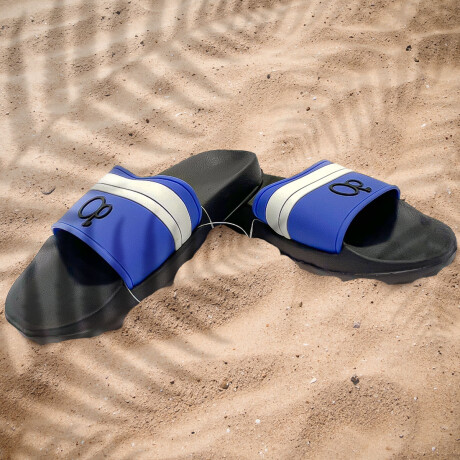 Chancletas Ocean Pacific Ojotas Unisex Playa Piscina Negro y Azul