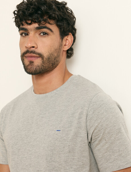 520658 T-SHIRT HARRINGTON LABEL Gris Medio Melange