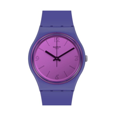 Reloj Swatch SO28N102 Mood Boost unisex de silicona morada Violeta