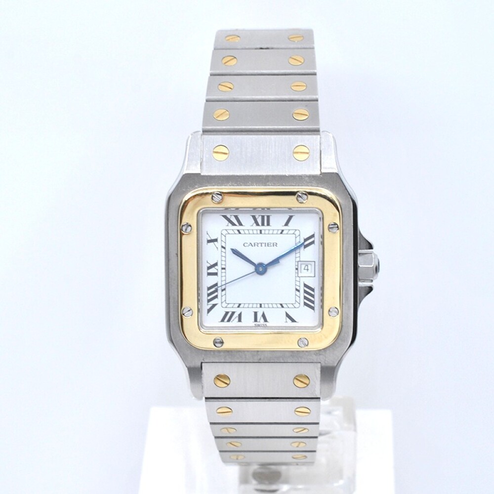 Cartier Santos Carree 2961 Automático 29 mm acero y oro , esfera blanca y números romanos con estuche Cartier Santos Carree 2961 Automático 29 mm acero y oro , esfera blanca y números romanos con estuche