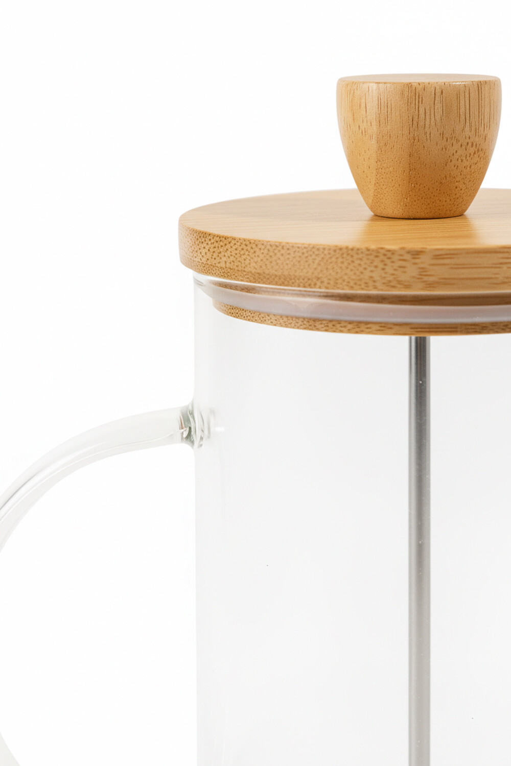 Cafetera Prensa Tapa Madera Color Unico