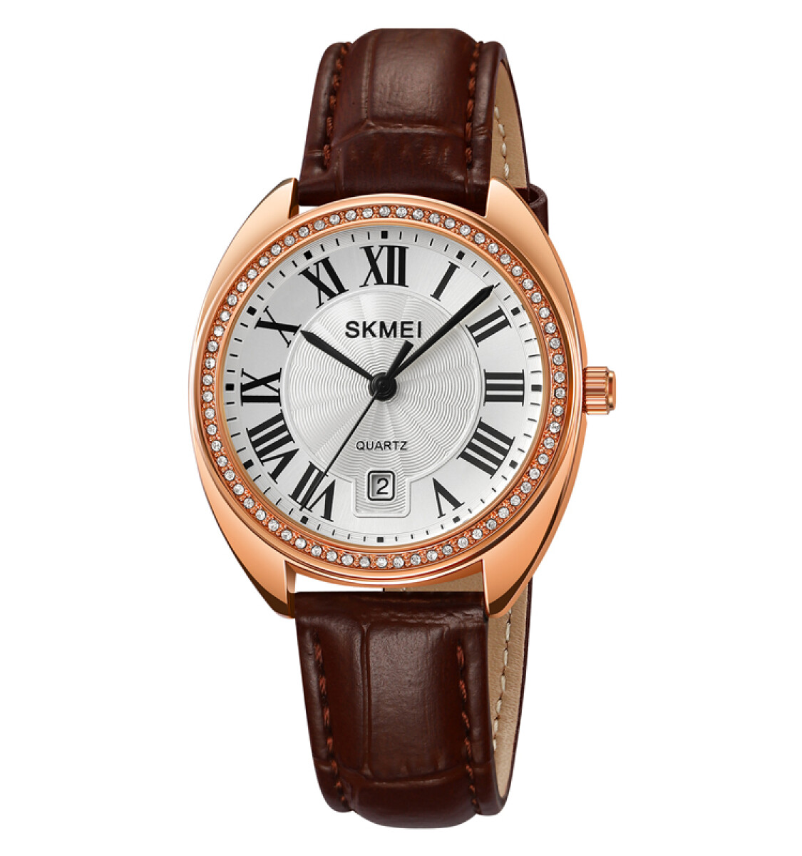 Reloj Skmei 2183RGBN Analógico Unisex Oro Rosa con Correa Marrón - Rosé 