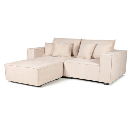 Sofá Modular Maia (3 módulos) - Tela Microfibra 12072 (Beige)