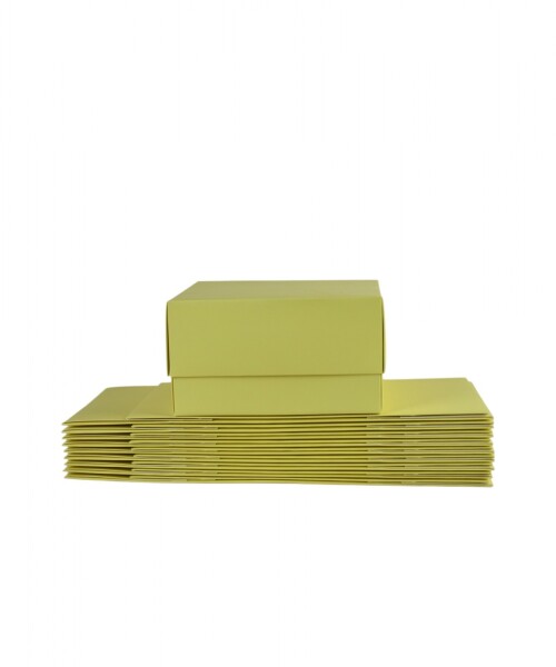 Pack x 20 unid - caja 06 eco 15x16x9 cm. AMARILLO PASTEL