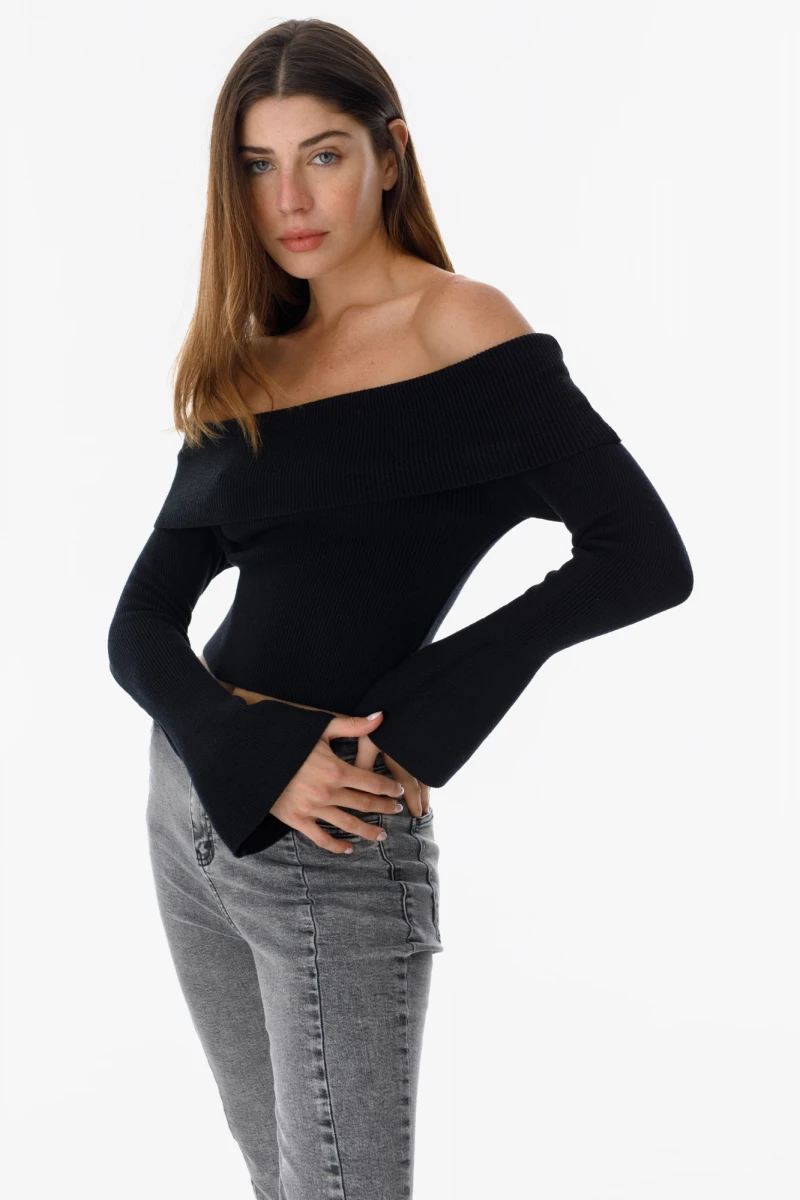 Sweater Plume negro talle unico