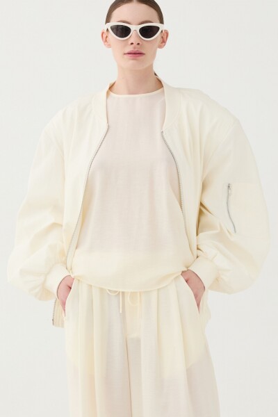 CHAQUETA BOMBER Blanco