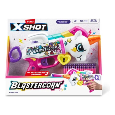 Pistola X - Shot Blastercorn Unicornio Con 16 Dardos. Pistola X - Shot Blastercorn Unicornio Con 16 Dardos.