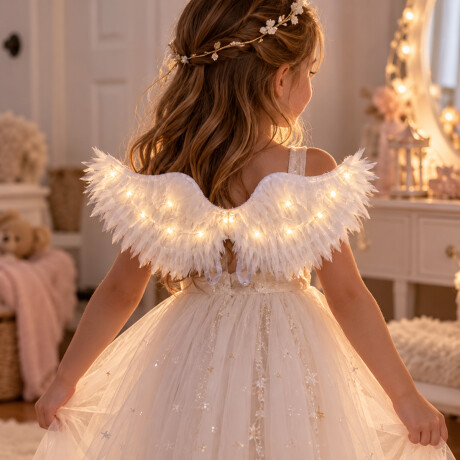 Alitas de ángel disfraz infantil Blanco