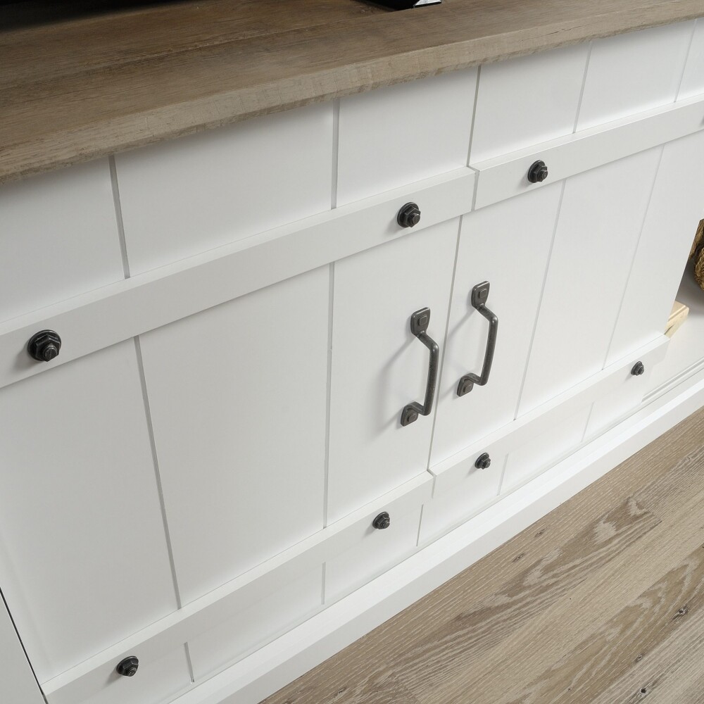 Rack para TV 70" Puertas corredizas - Sauder - Credenza Blanco