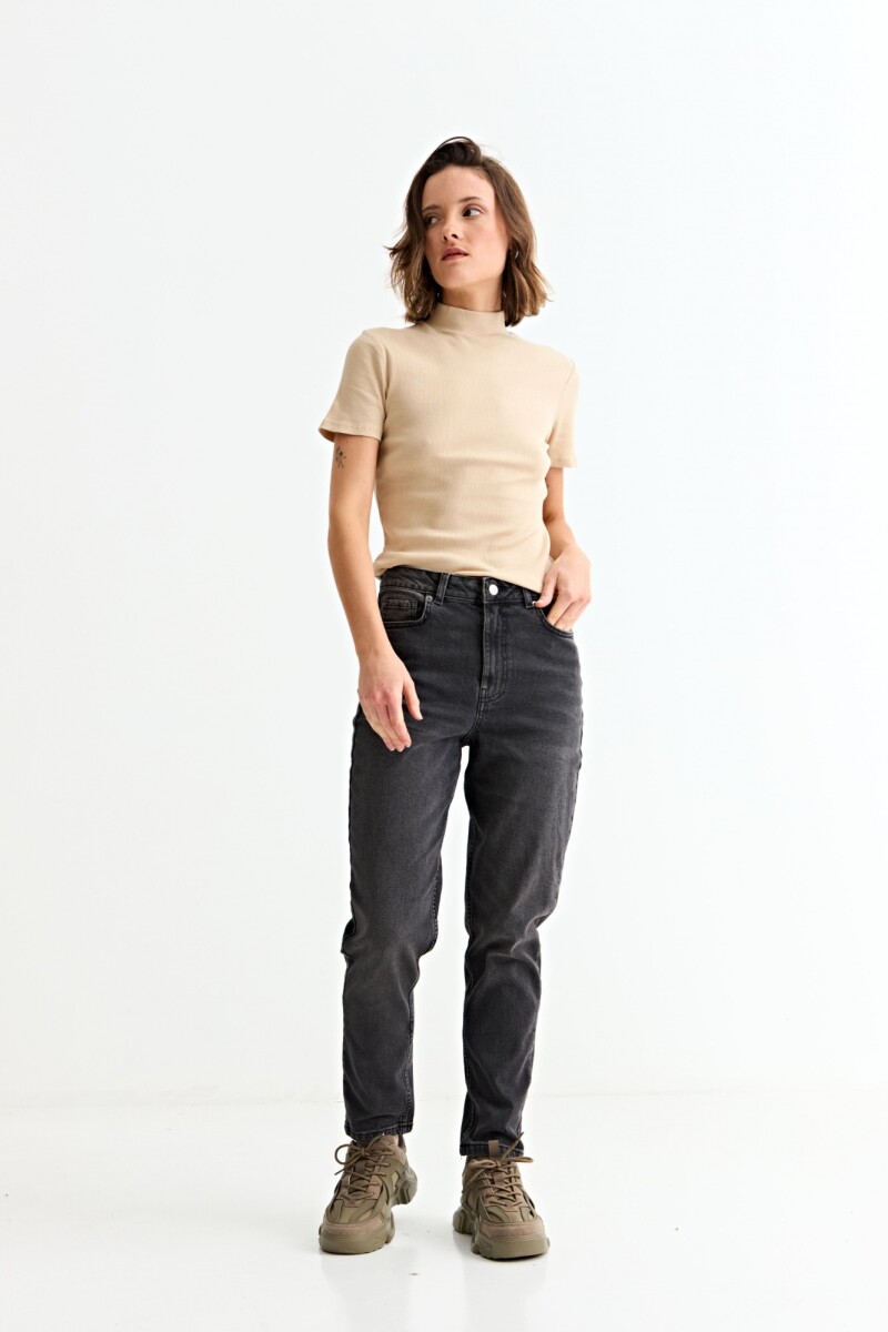 Jean mom ankle length - Jean negro 