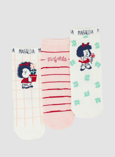 Medias individuales dama cortas mafalda Rojo