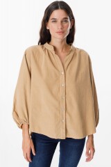Camisa Poly Camel