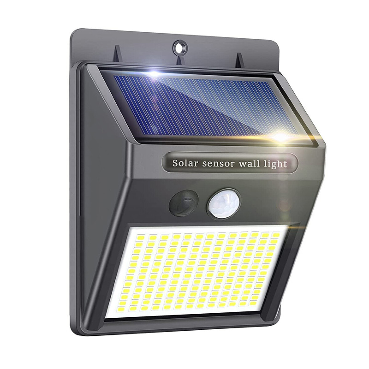 Luminaria "LOOP II" LED de Pared Exterior con Panel Solar y Detector de Movimiento 