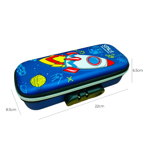 Cartuchera Escolar Rigida 3d Infantil Con Clave Niños Esc005004-cohet