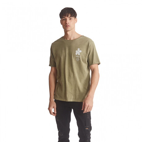 Remera de Hombre KristoBelga IGUAPE Verde Oliva