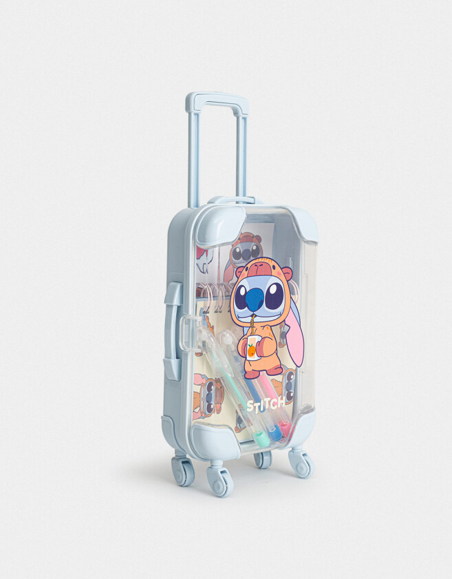 Librería Sets Valija Set De Librería "stitch Capybara" - Azul Celeste