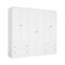 Ropero Americana PLUS 6 puertas 4 cajones - 100% MDF Blanco