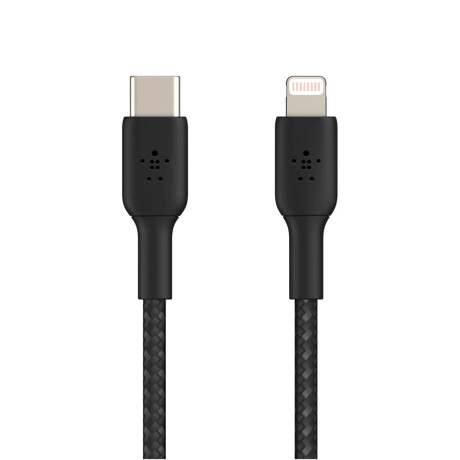 Cable de carga Belkin BoostCharge Reforzado Lightning a USB-C Braided 1M 3.3FT Black