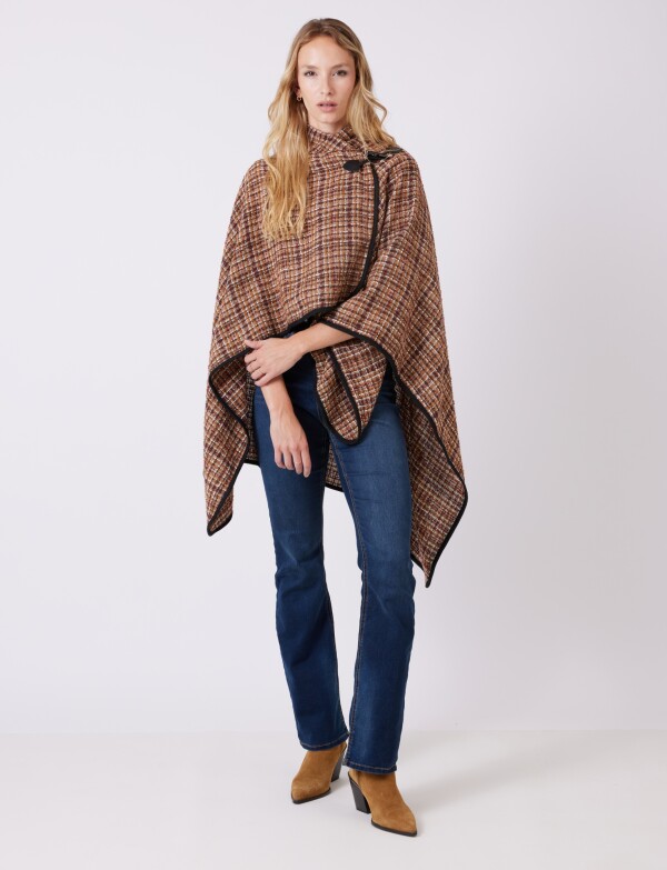 Ruana Tejida TOSTADO/MULTI