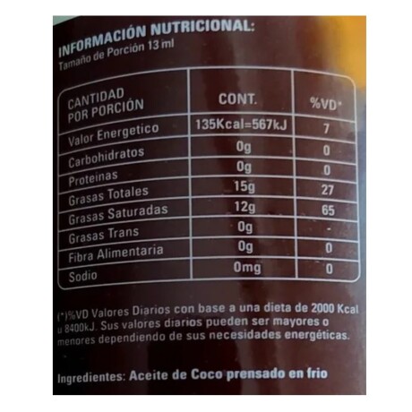 Aceite de Coco Terra Verde Organico Extra Virgen 1LT 001