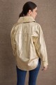 CAMISA COURO METALIZADO SS24 Champagne