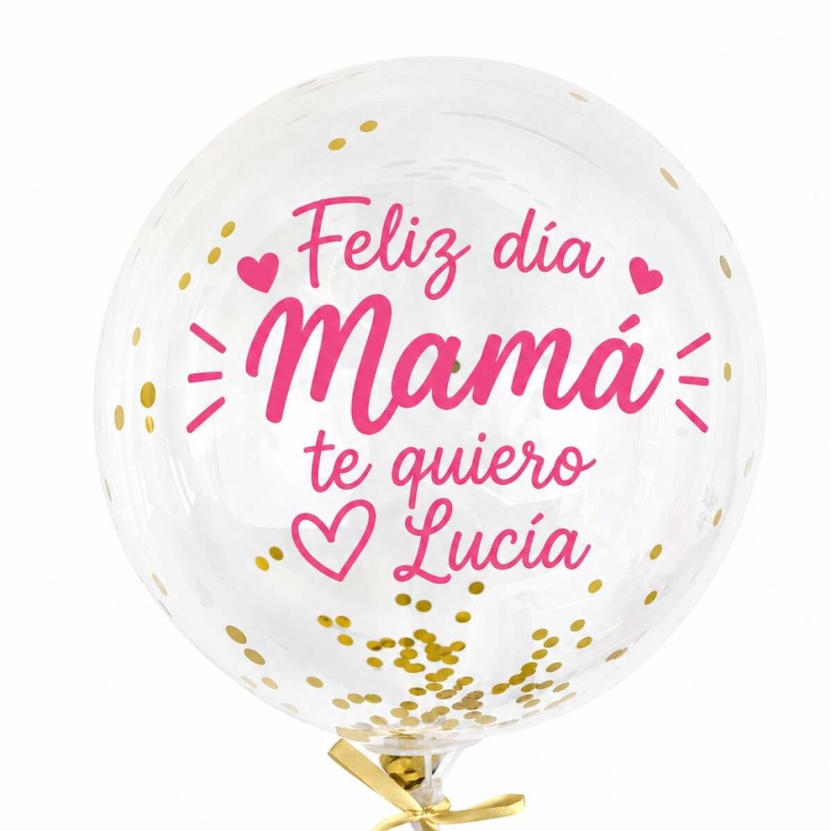 Globo de silicona personalizado texto - rosa 