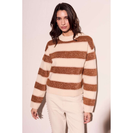 Sweater Rayado Camel