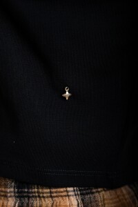 Polera Algodón Elastano Negro