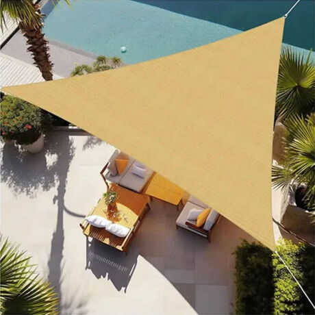 Toldo vela 3.6x3.6x5.1 metros triangulo rectangulo color TOSTADO Toldo vela 3.6x3.6x5.1 metros triangulo rectangulo color TOSTADO