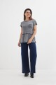 Remera peplum GRIS
