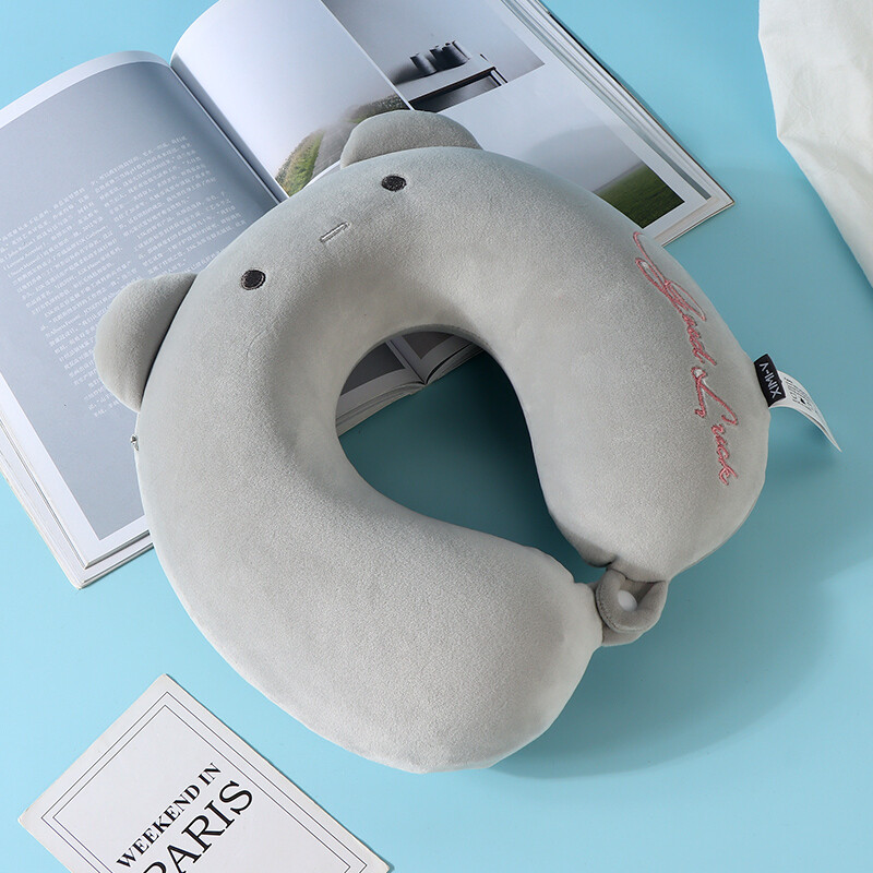 Almohada De Viaje Memory Foam Rat n Gris Unica Ximi Vogue