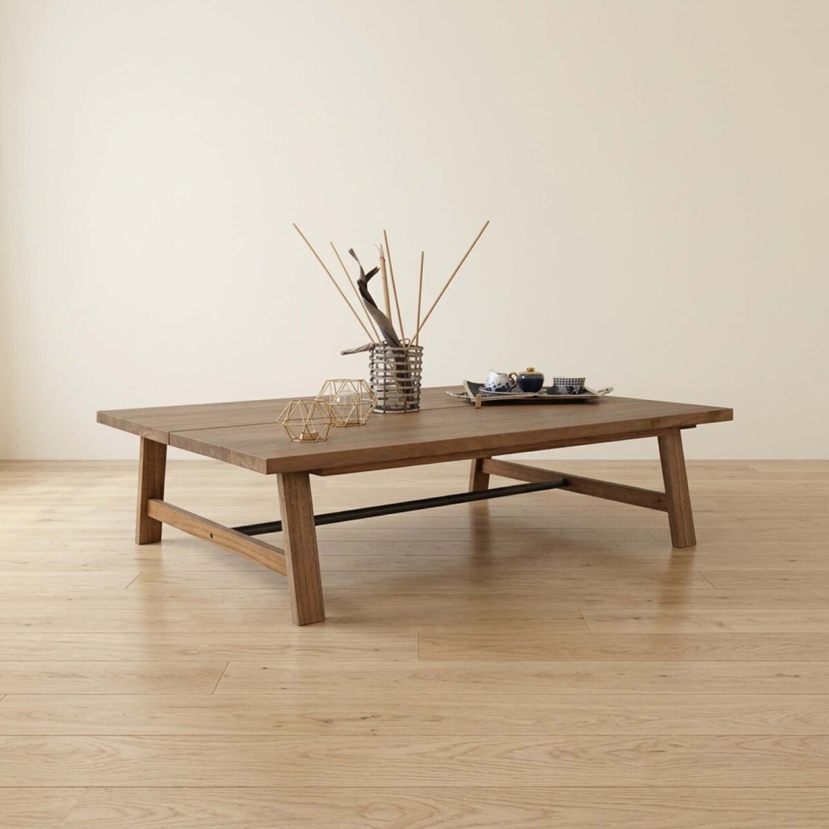 MESA RATONA CENTRAL - MADERA MARRON BATIK BROWN 