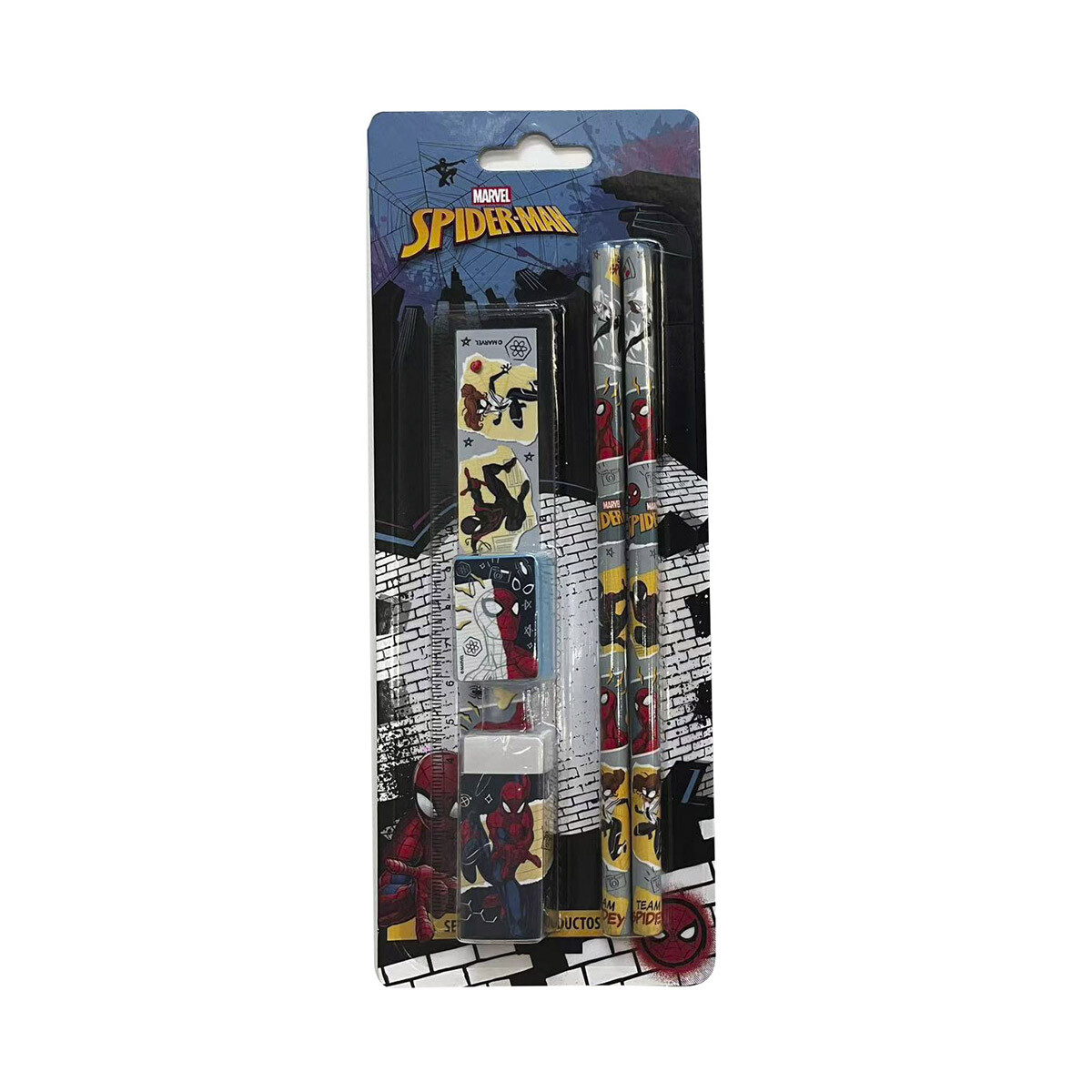 Set x 5 Útiles Escolares Spiderman 