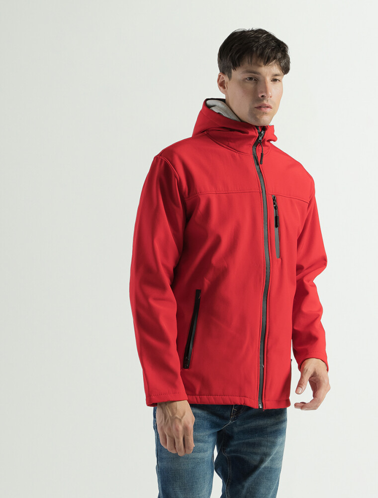 Campera Neopreno con Capucha Rojo