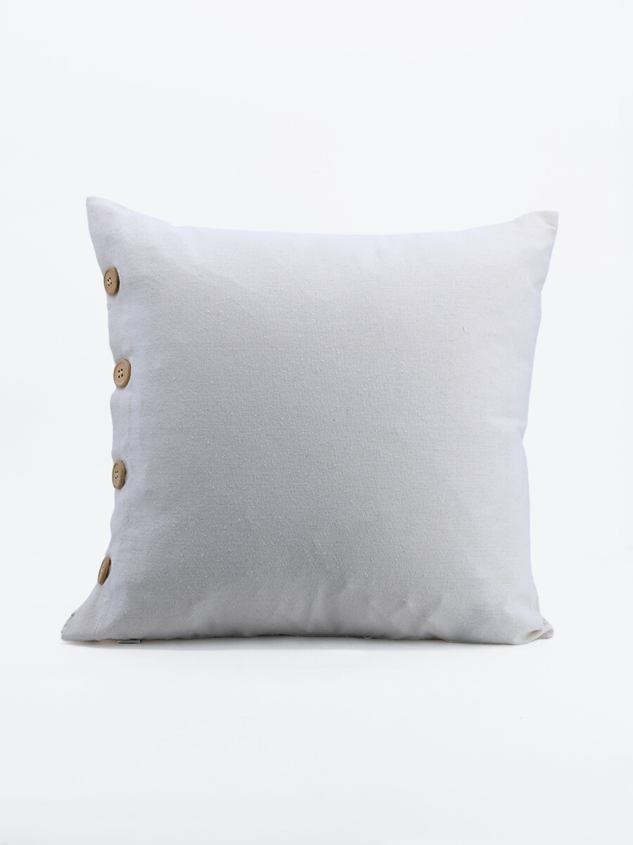FUNDA ALMOHADON BOTONES - NATURAL 