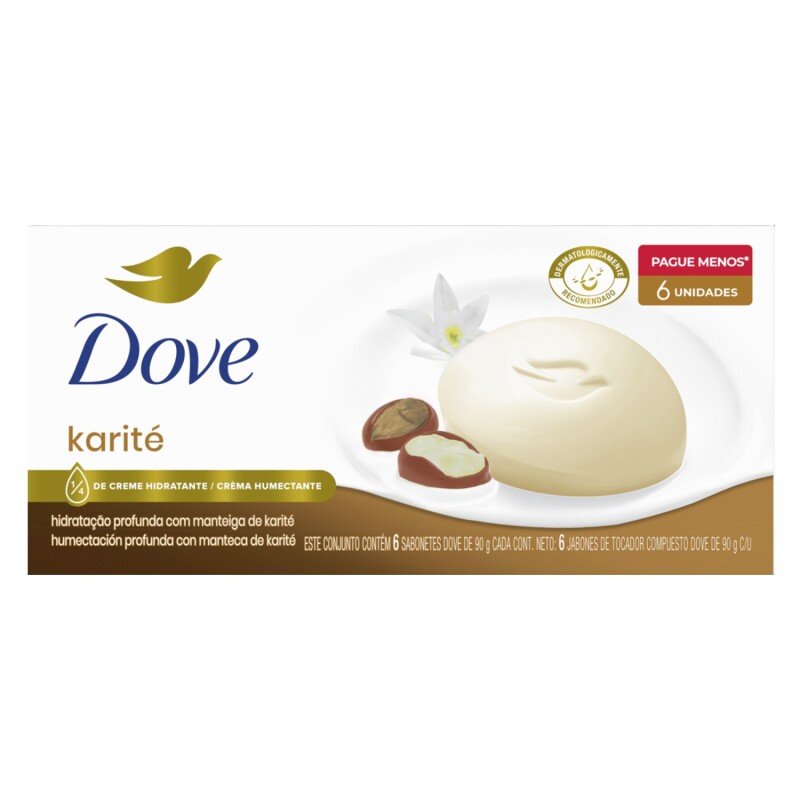 Jabón Dove Karite 90 Grs. 6 Uds. Jabón Dove Karite 90 Grs. 6 Uds.