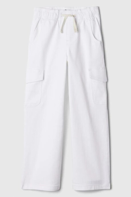 Jean Cargo Easy Wide Pull On Niña Optic White V6