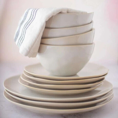 Juego de vajilla 16 Piezas de Porcelana Olive Sand Haengnam