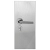 Puerta Desarmada Interior en MDF con Marco y Cerradura Lumax Blanca tramada Herraje Plateado