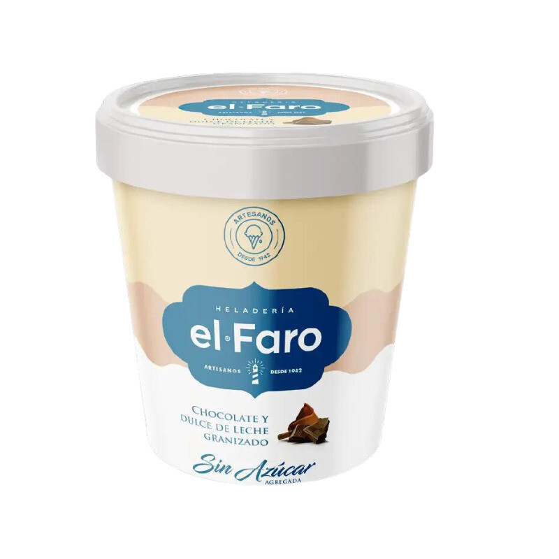 Helado El Faro Chocolate y DDL Gr DIET - 1,1 lt Helado El Faro Chocolate y DDL Gr DIET - 1,1 lt