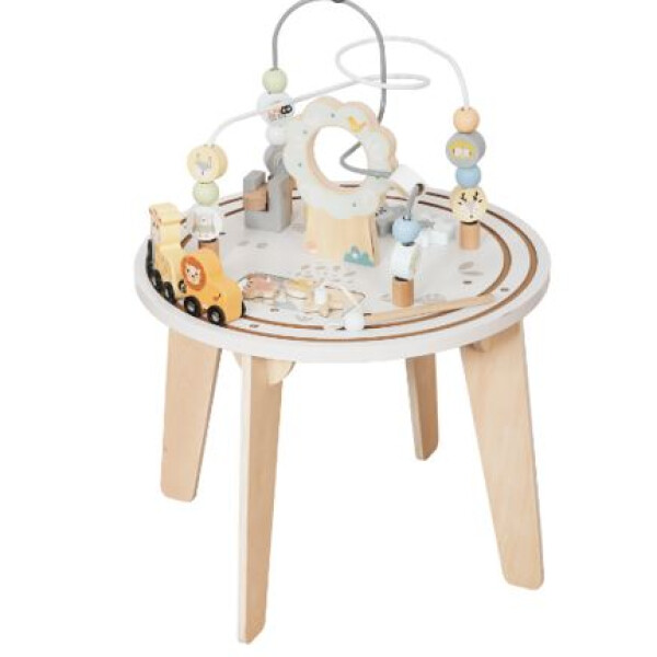 MESA DE MADERA CON ACTIVIDADES SENSORIAL REDONDA MESA DE MADERA CON ACTIVIDADES SENSORIAL REDONDA