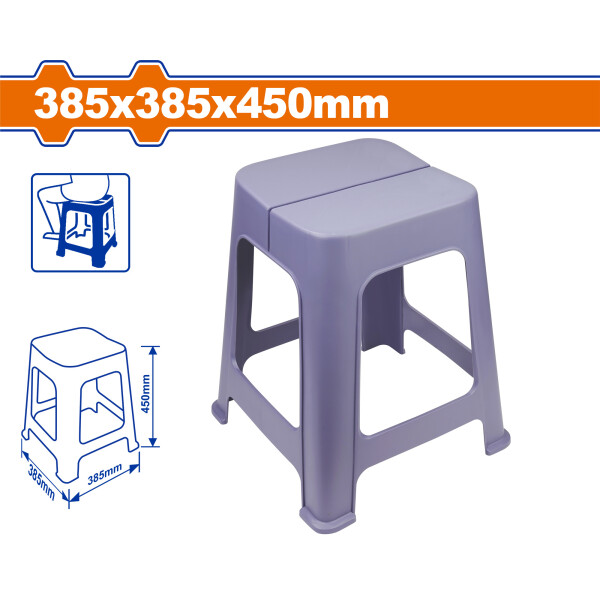 BANCO PLASTICO 385X385X450MM WADFOW WPZ1345 BANCO PLASTICO 385X385X450MM WADFOW WPZ1345