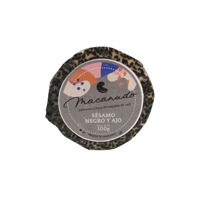 Queso de sesamo negro y ajo 100g Macanudo Queso Ajo Y Sesamo 100g