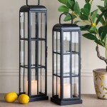 FANALES ALTOS 13x13x60CM 13x13x50CM NEGRO FANALES ALTOS 13x13x60CM 13x13x50CM NEGRO